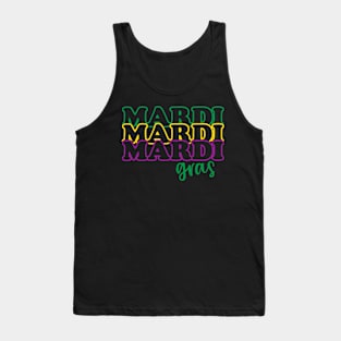 Retro Groovy Mardi Gras Costume New Orleans Carnival Parade Tank Top